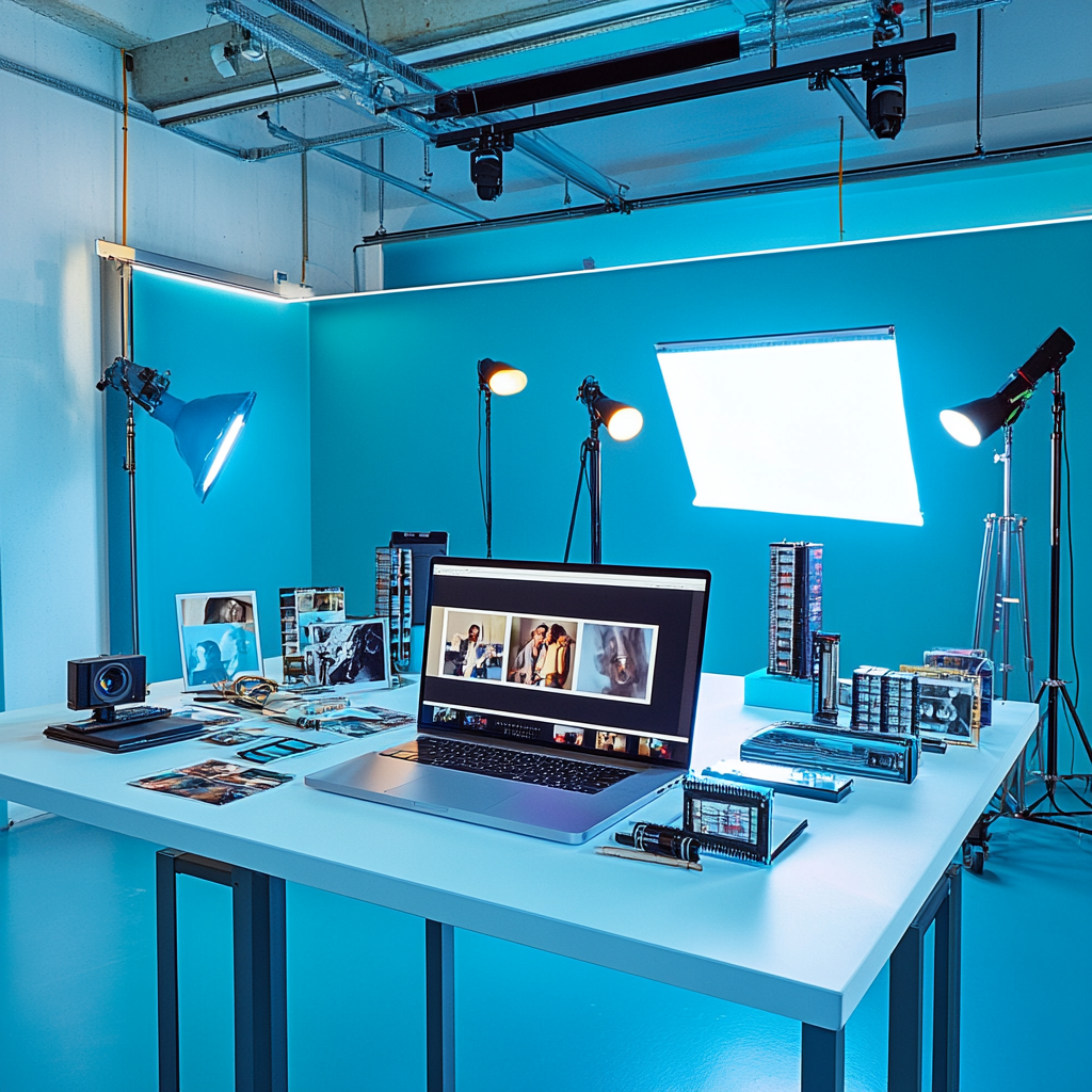 Photo and media scanning, digitizing and archiving setup in Hayden Lake, Idaho 